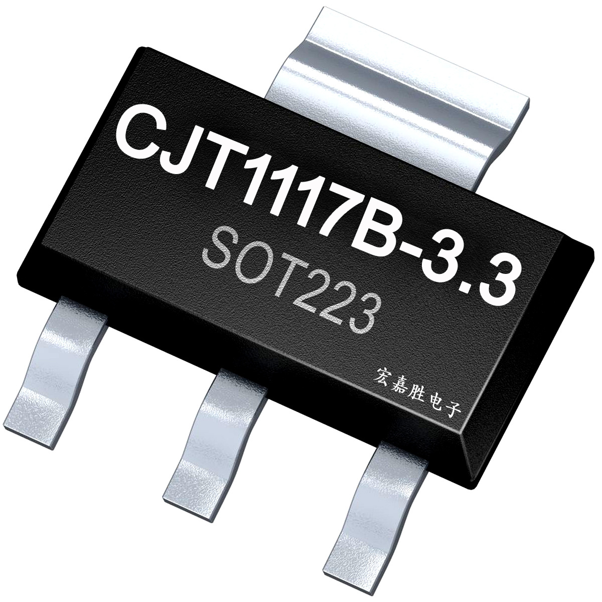 CJT1117B-3.3稳压电路 SOT-223(8R）贴片三极管 国产贴片场效应管