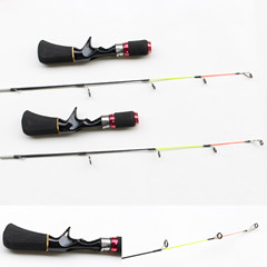 扁梢漁迷你50cm70cm冰釣竿實心軟稍超短小將便攜冬釣竿魚竿釣便攜