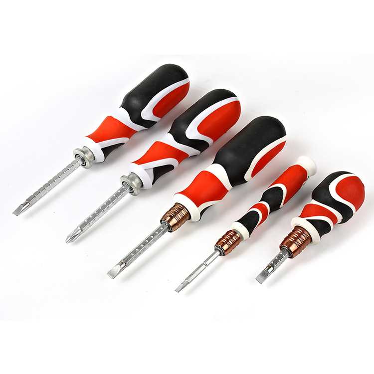 Tres colores maquillaje facial destornillador plástico Cruz-palabra Flor del ciruelo herramienta de reparación de grado industrial destornillador