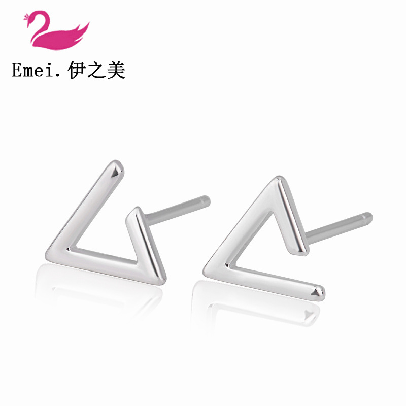 Корейский креативный треугольник, серьги, аксессуар, простой и элегантный дизайн