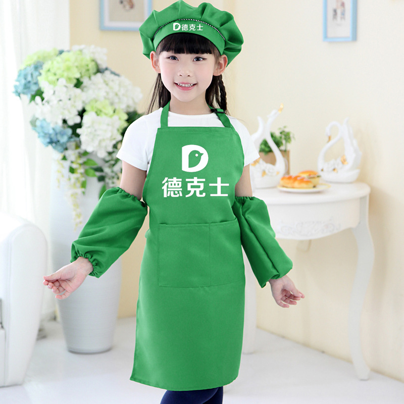 Dekeshi delantal traje abrigo para niños ropa para hornear delantal publicitario cake shop Museo de Arte comida impresión