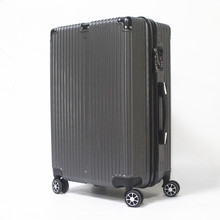 新款复古PC铝框包角条纹拉杆箱密码行李箱商务旅行登机箱厂家批发
