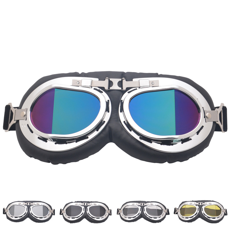 Hot selling angled Harley motorcycle off-road windproof goggles, sports riding goggles_voghion.com