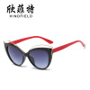 Sunglasses, fashionable retro glasses solar-powered, European style, cat's eye, wholesale