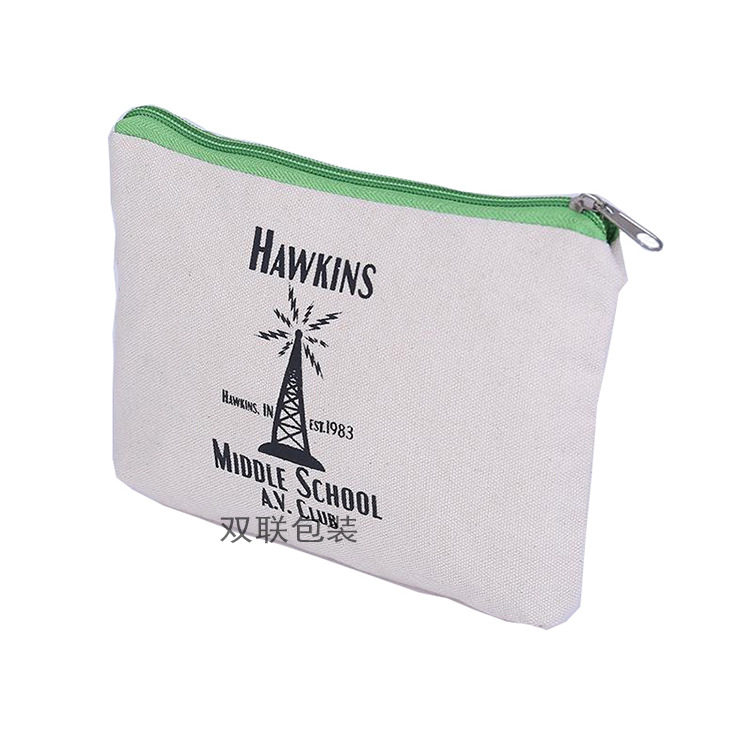 定制学生手绘帆布广告笔袋 纯棉文具袋定做 帆布培训班礼品赠品袋