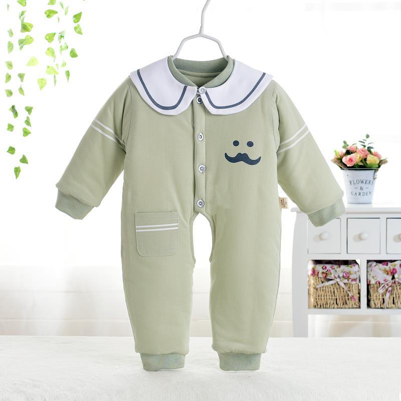 現貨無骨做工春秋日式中性連體衣薄棉長袖爬服