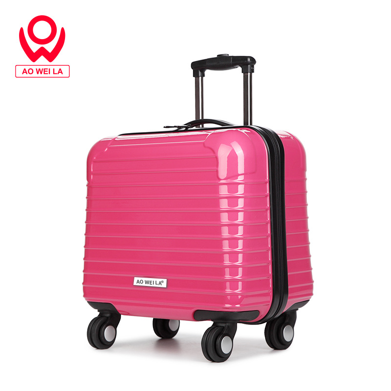 Aoweila/ABS+PC旅行箱耐磨拉桿箱萬(wàn)向輪登機(jī)箱17寸小行李箱