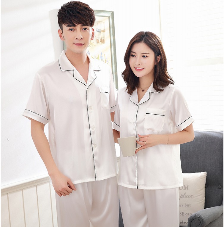 실크 반팔 바지 (흰색)