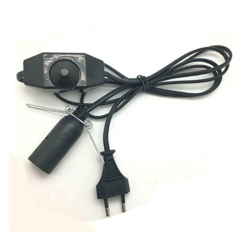 厂家直销 欧规二圆插调光开关线 调光开关线 E14灯头欧规盐灯线