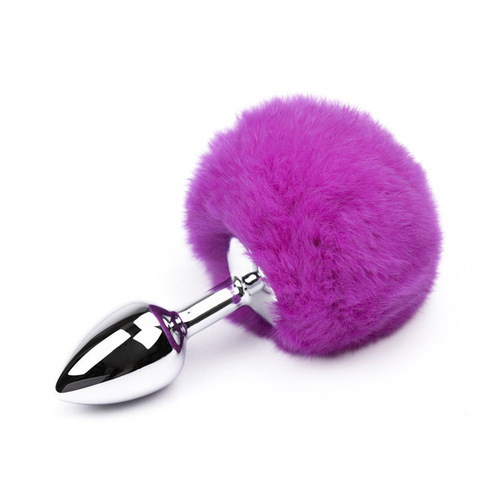 [Order number issued in seconds, shipping fee 3 yuan] Rabbit tail female metal anal plug, backyard toy MS sex toy anus