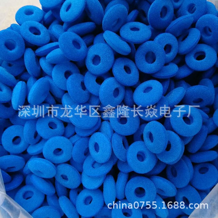 Earplug sleeve flat head earplug sponge ear cotton flat head hollow ear cotton sleeve hollow earplug earphone sponge sleeve