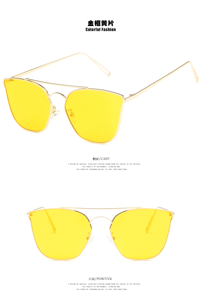 Metal Sunglasses Double Beam  New Retro Wild  Trend  Sunglasses Nihaojewelry Wholesale display picture 3