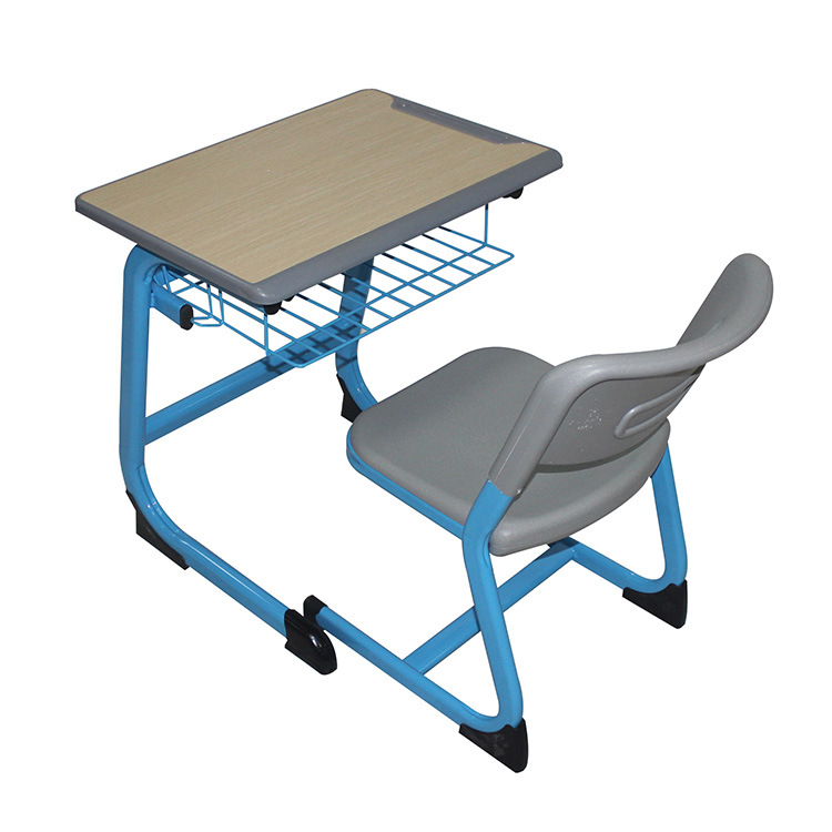 C型弯管课桌带L型靠背椅 TY-03中空坐靠