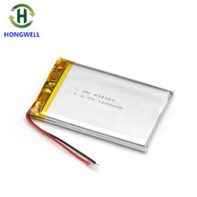 智能电子工牌锂电池434060-1200mAh电子学生卡工作证定位器锂电池