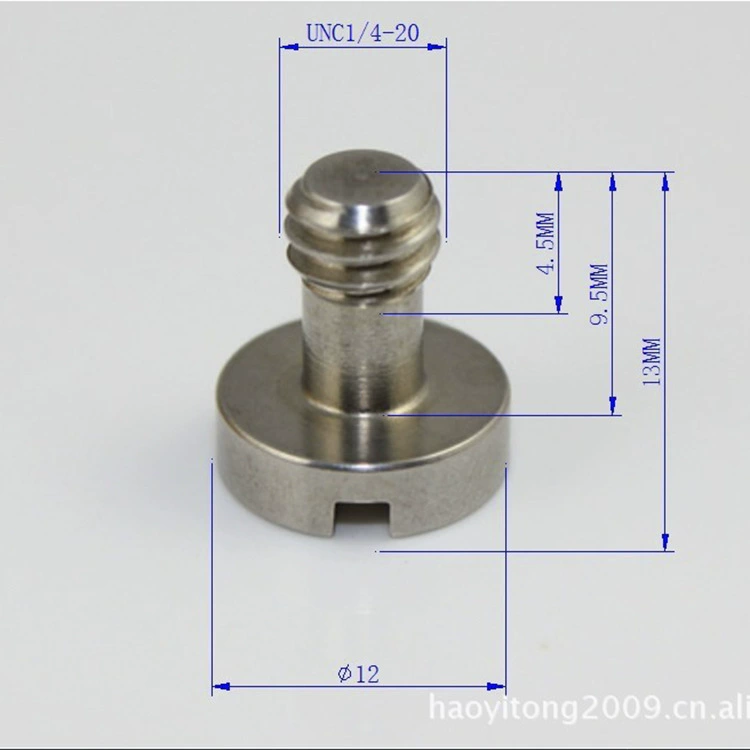 Винт камеры 1/4 быстросъемный винт пластины из нержавеющей стали 1/4 винт для штатива камеры 1/4 винт с плоской головкой