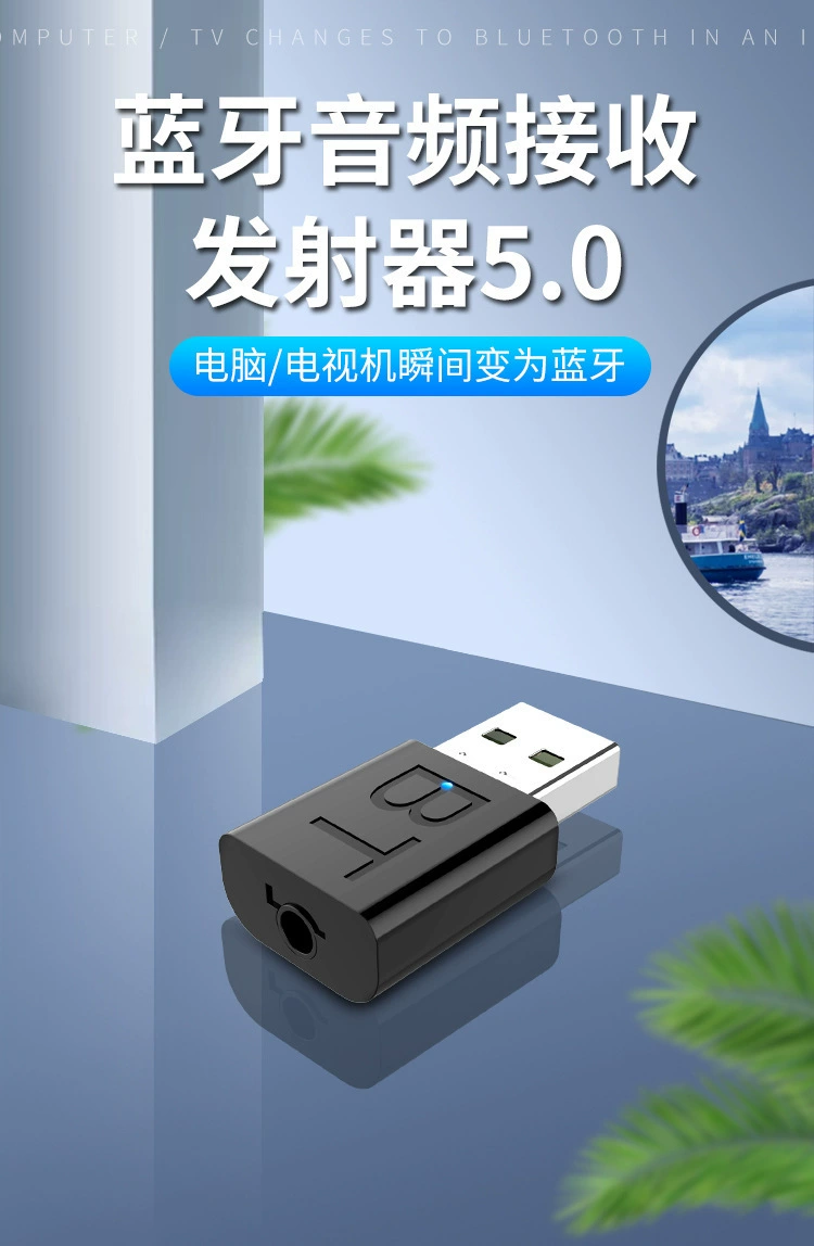 USB Bluetooth 5,0 аудиоприемник-передатчик автомобильный динамик два-в-одном Компьютерный ТВ Bluetooth-адаптер