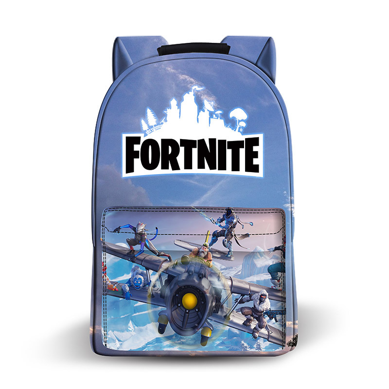 FORTNITE17寸皮革堡垒之夜双肩背包青少年运动背包学生包可防水包|ms