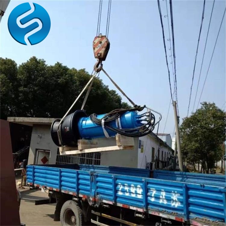 立式潜水轴流泵  潜水轴流泵厂家  大功率ZQB潜水轴流泵安装图