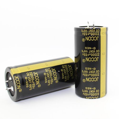 Factory direct power supply capacitor 63V 22000uf JCCON black gold audio amplifier wire cutting machine capacitor 35x70