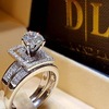 Accessory, zirconium, fashionable wedding ring, wish, European style
