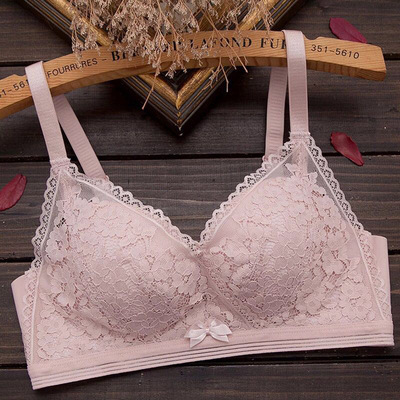 Tienda física venta popular 1870 encaje inalámbrico ajustable pecho fino colección ropa interior 1cm taza