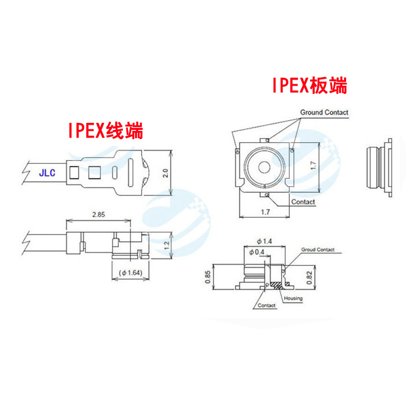 RF0.81 IPEX3代转SMA母外螺内孔转接线手机WIFI网卡电脑平板IPX线-阿里巴巴