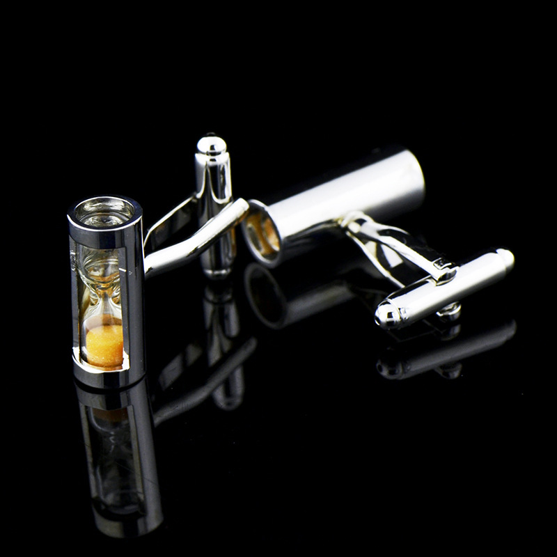 【英博】橙黄色沙漏袖扣袖钉金属法式衬衫纽扣83cufflinks/991500