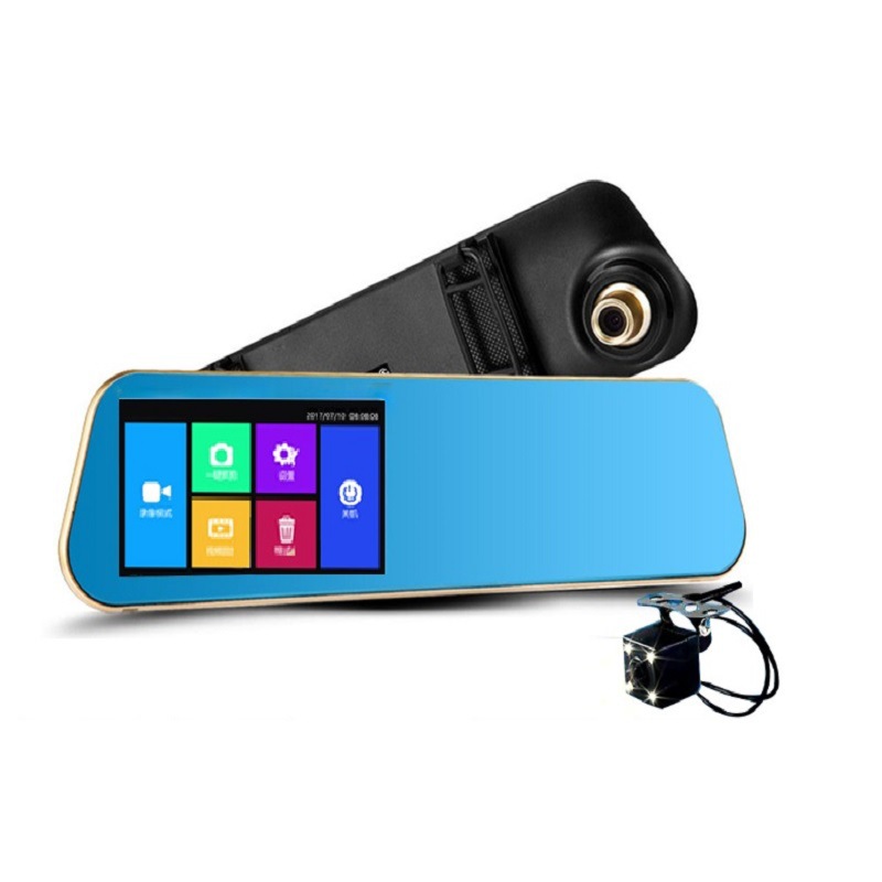 The New 4.3 Touch Screen Driving Recorder Dual Lens Front And Rear Dual Recording Reversing Image