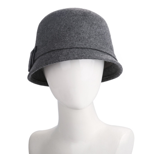 Party hats Fedoras hats for women Clothing hat processing customized women basin hat warm woolen felt hat