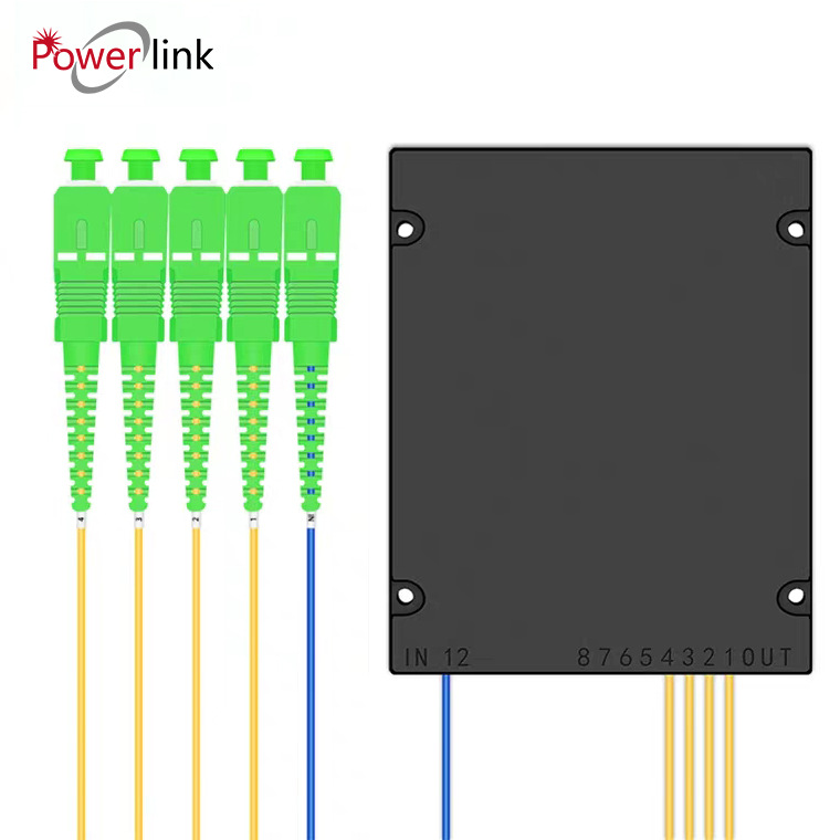 1分4SCAPC光纤线分光器1分4尾纤式一分四ABS盒式光分路器 电信级