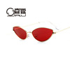 Fashionable trend sunglasses, metal glasses solar-powered suitable for men and women, cat's eye, Korean style