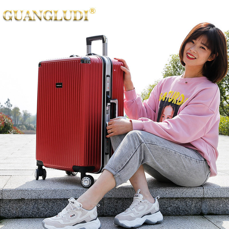 Draw bar box Aluminum frame wholesale ABS + PC trunk suitcase Universal wheel 20 inch 24 Lockbox Boarding case