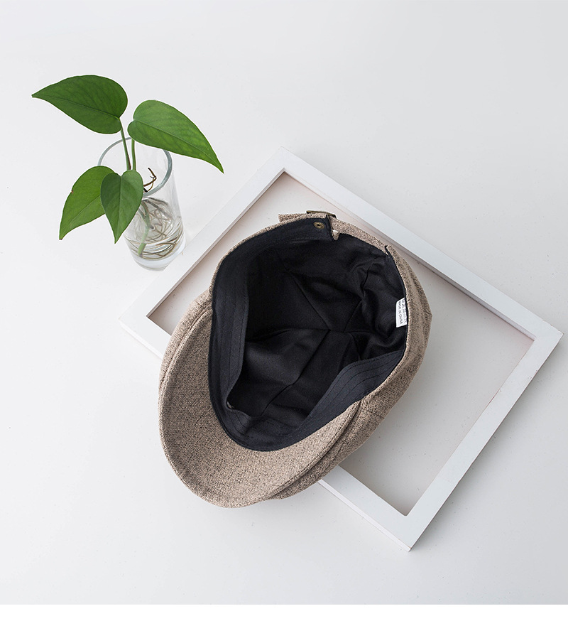 Neue Koreanische Leinen Vorwärts Hut frauen Sommer Dünne Retro Baskenmütze Casual Vielseitige Ente Zunge Hut Herrenmode Herbst und winter_voghion.com