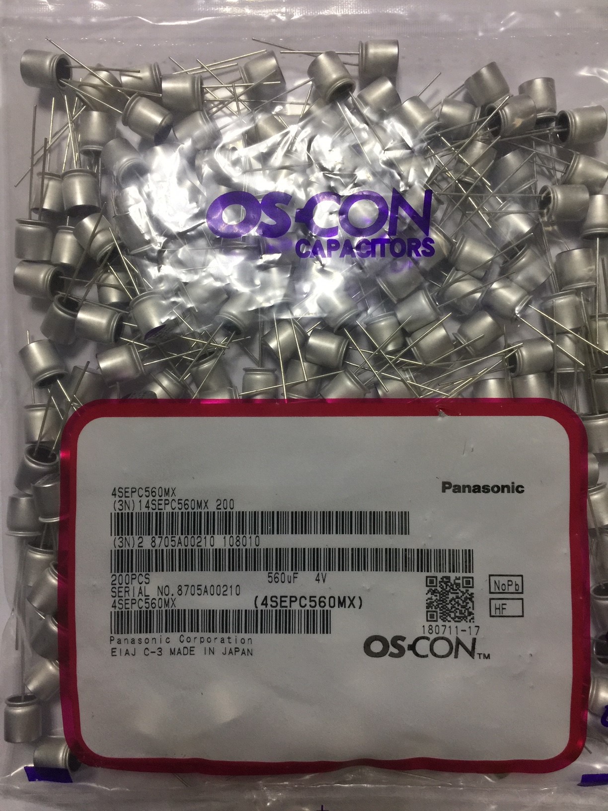 现货供应日本Panasonic固体铝电容 4SEPC560MX