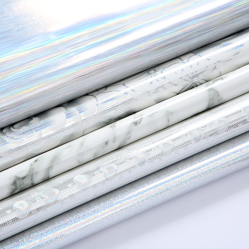 白色花纹pu拉毛底人造革 贴膜箱包家具首饰沙发皮革面料厂家直供