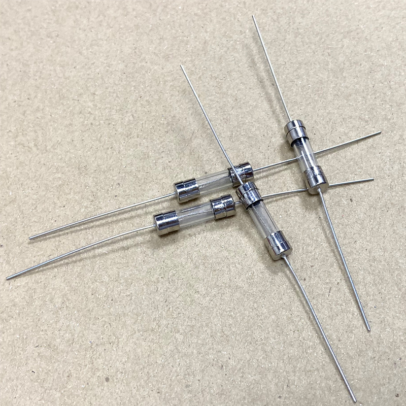 Glass Fuse 玻璃熔断器保险丝管双帽带引线快熔5X20+P F5A 250V