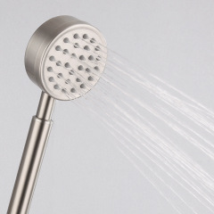304 Stainless Steel Brushed, Pressurized, Water-Saving Shower Head with Small Top Spray—Removable & Washable Rainfall Shower Nozzle for Bathroom