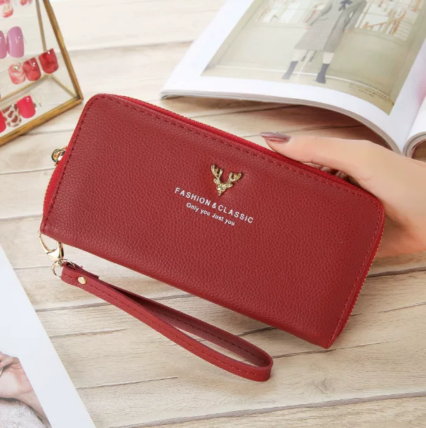 Wallet, capacious small clutch bag for leisure