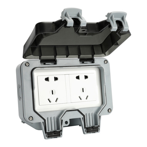 IP66 Rainproof Power Strip for Outdoor Use with Waterproof Wall Outlet