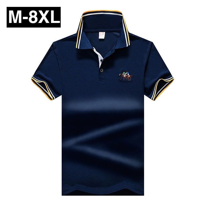 2019 лето новая мужская футболка с короткими рукавами воротник рубашки поло с половиной рукава