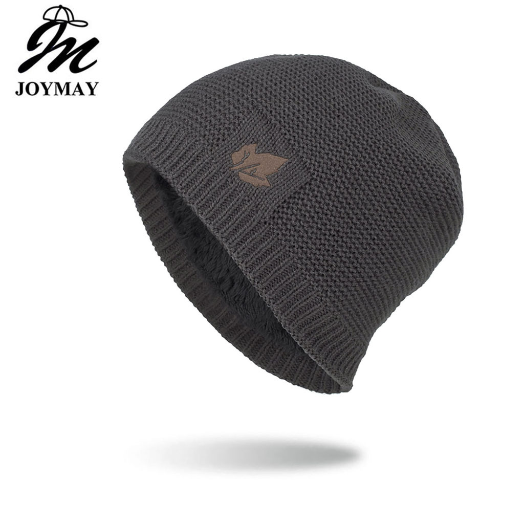Zhongmei Otoño e Invierno Nueva lana forrada en relieve de hoja Jersey de punto sombrero de lana sombrero WM119H