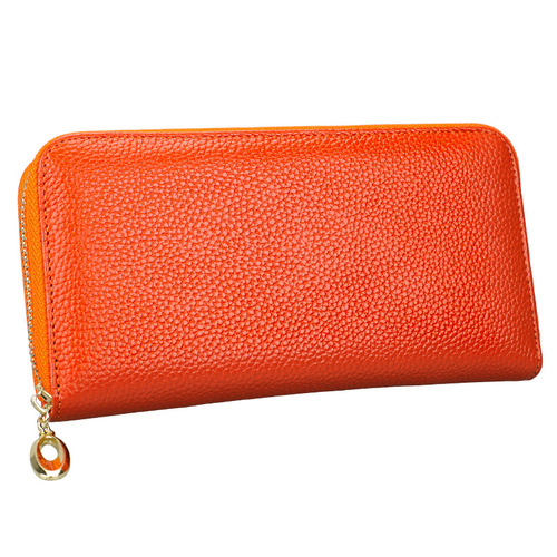 Manufacturer wholesale RFID2018 new women's genuine leather clutch multifunctional large capacity long zipper wallet