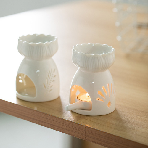 Cross-border stable supply aromatherapy lamp essential oil lamp bedroom candle household essential oil aromatherapy ceramic incense burner aromatherapy burner