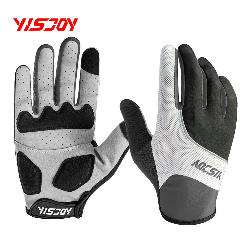 春秋季节骑行手套 自行车山地车单车户外防晒触屏薄款透气手套