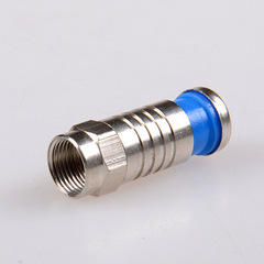 75-5 two-shield full copper integral extruded waterproof F connector; RG6 RF coaxial connector; metric and imperial