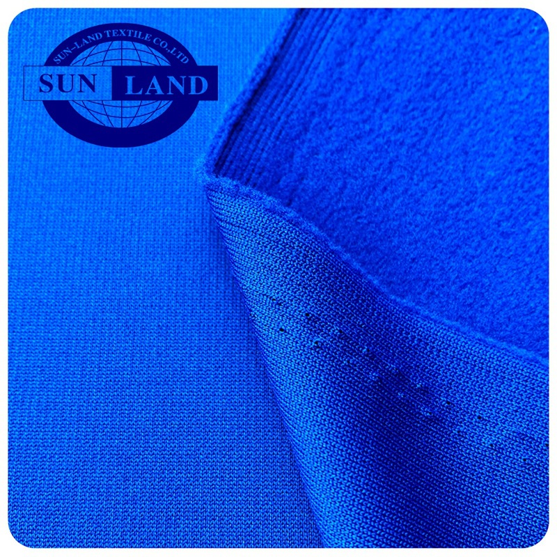 全涤单面拉毛布 抽条摇粒绒 秋冬运动套装面料