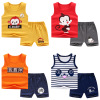 children vest suit pure cotton girl Summer wear Korean Edition Children's clothing new pattern 2019 summer Boy baby shorts Sleeveless