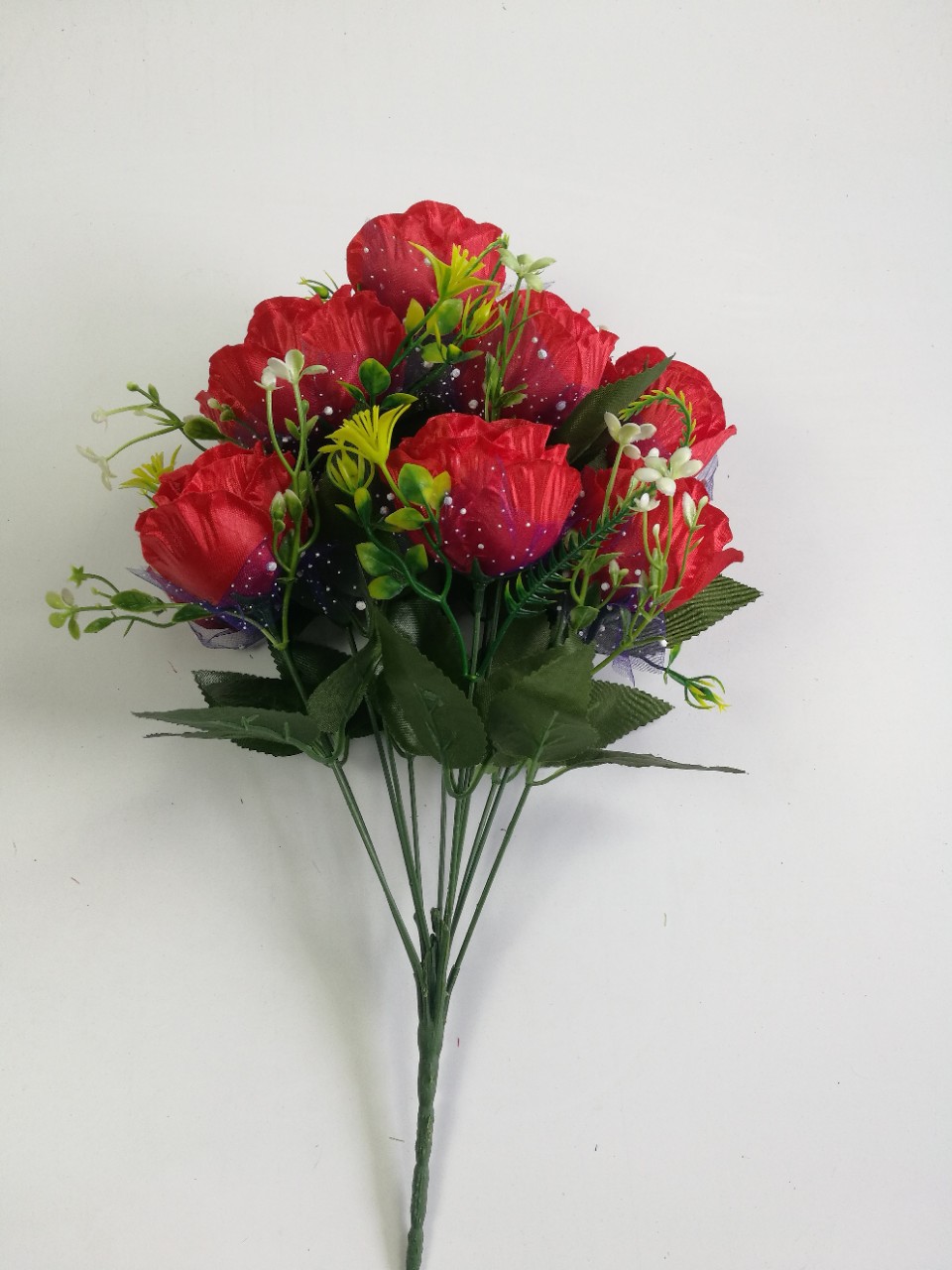 12 cabeza de flores de flores de flores Qingming fábrica directa decoración de flores artificiales