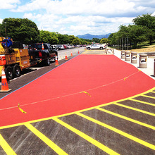 MMA彩色防滑路面 防水耐磨抗日曬使用年限長 彩色路面刮塗料廠家
