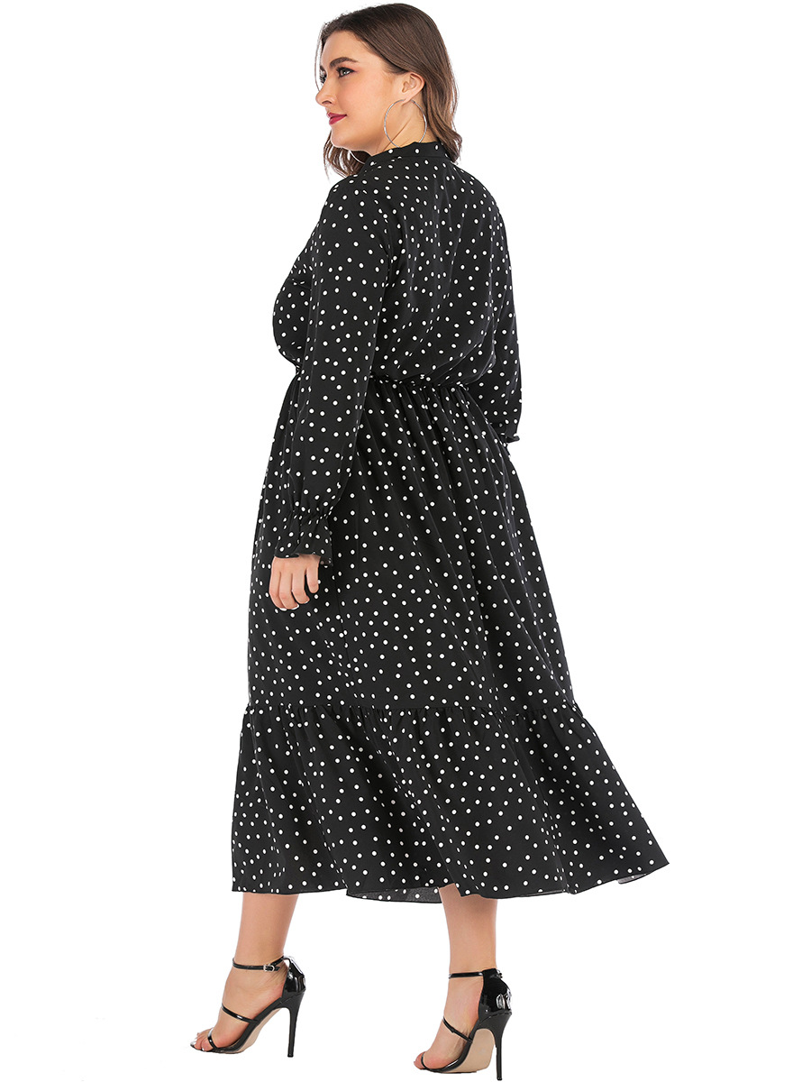Polka Dot Chiffon Dress 6